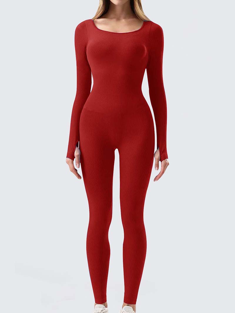 Sports Workout Clothes Slim Thread Long Sleeve Tights