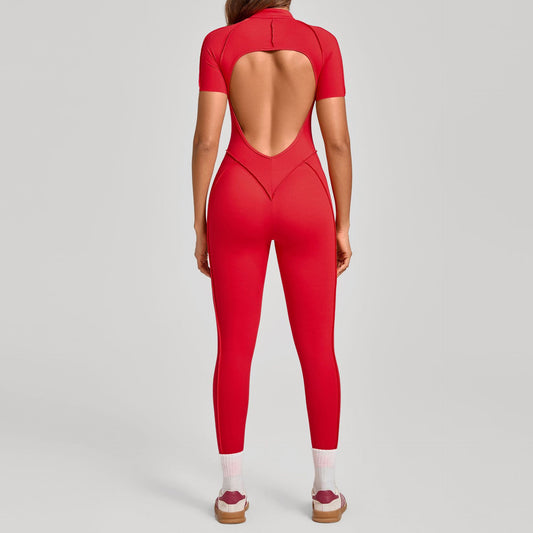 Womens Butt Lifting Tummy Tucking Yoga Gym Jumpsuit
