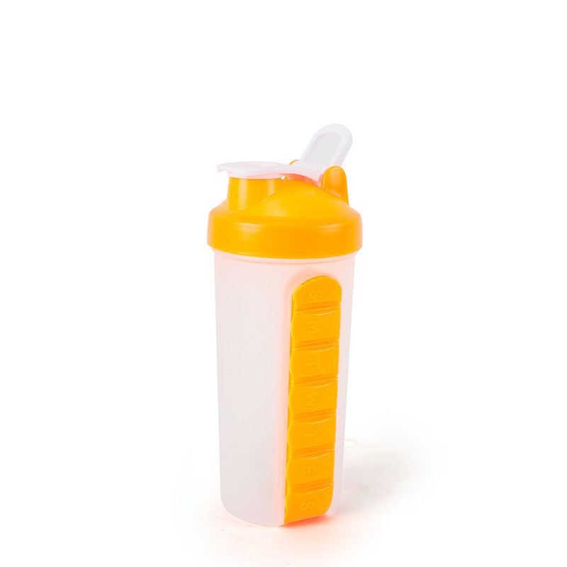Seven-day Pill Box Water Pill Box Two-in-one Gym Sports Shake Cup