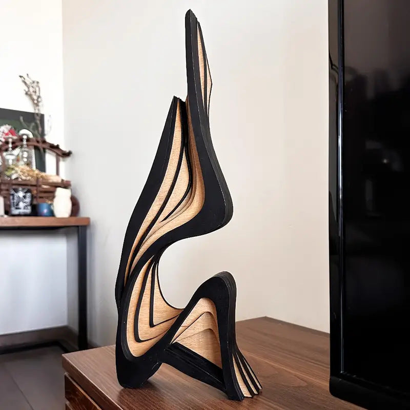 Wooden Three-dimensional Curved Art Home Decor Ornaments