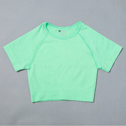 Sportswear T-Shirts Short-Sleeve Workout-Tops Fitness-Crop-Top Seamless Vital Running