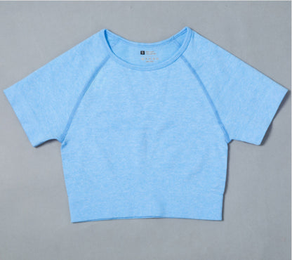 Sportswear T-Shirts Short-Sleeve Workout-Tops Fitness-Crop-Top Seamless Vital Running