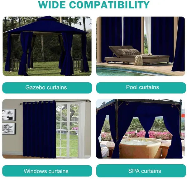 50inch*96inch Luxurious Wool Outdoor Curtain With A Sound-absorbing Ring Design Offer A Tranquil And Comfortable Lifestyle, Combining Style And Functionality.