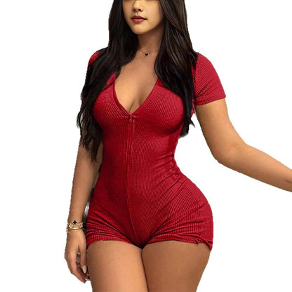 Womens Sexy Form-fitting Fitness Bodysuit For Workouts