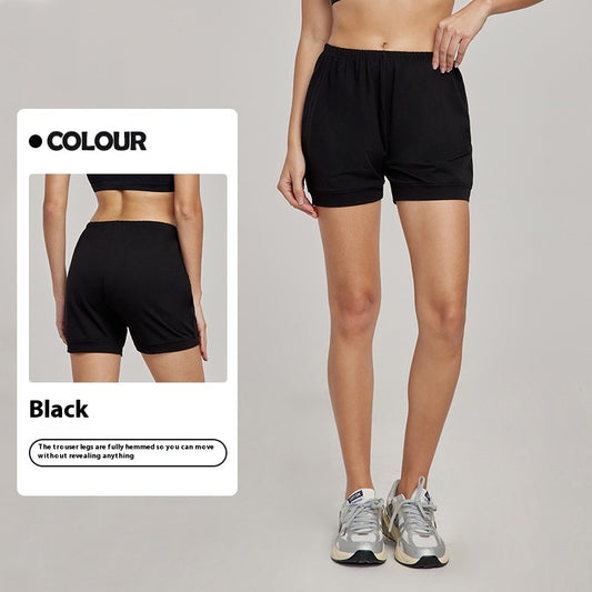 Solid Color Cotton Loose Breathable Workout Shorts
