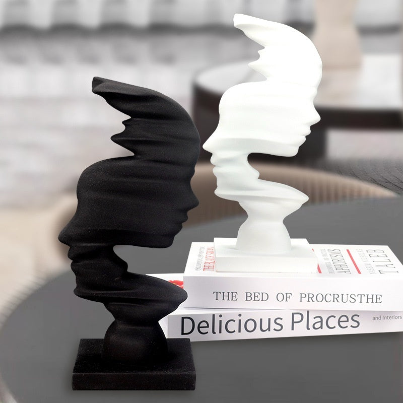 Abstract Human Head Living Room TV Cabinet Foyer Home Decor Decorative Craft