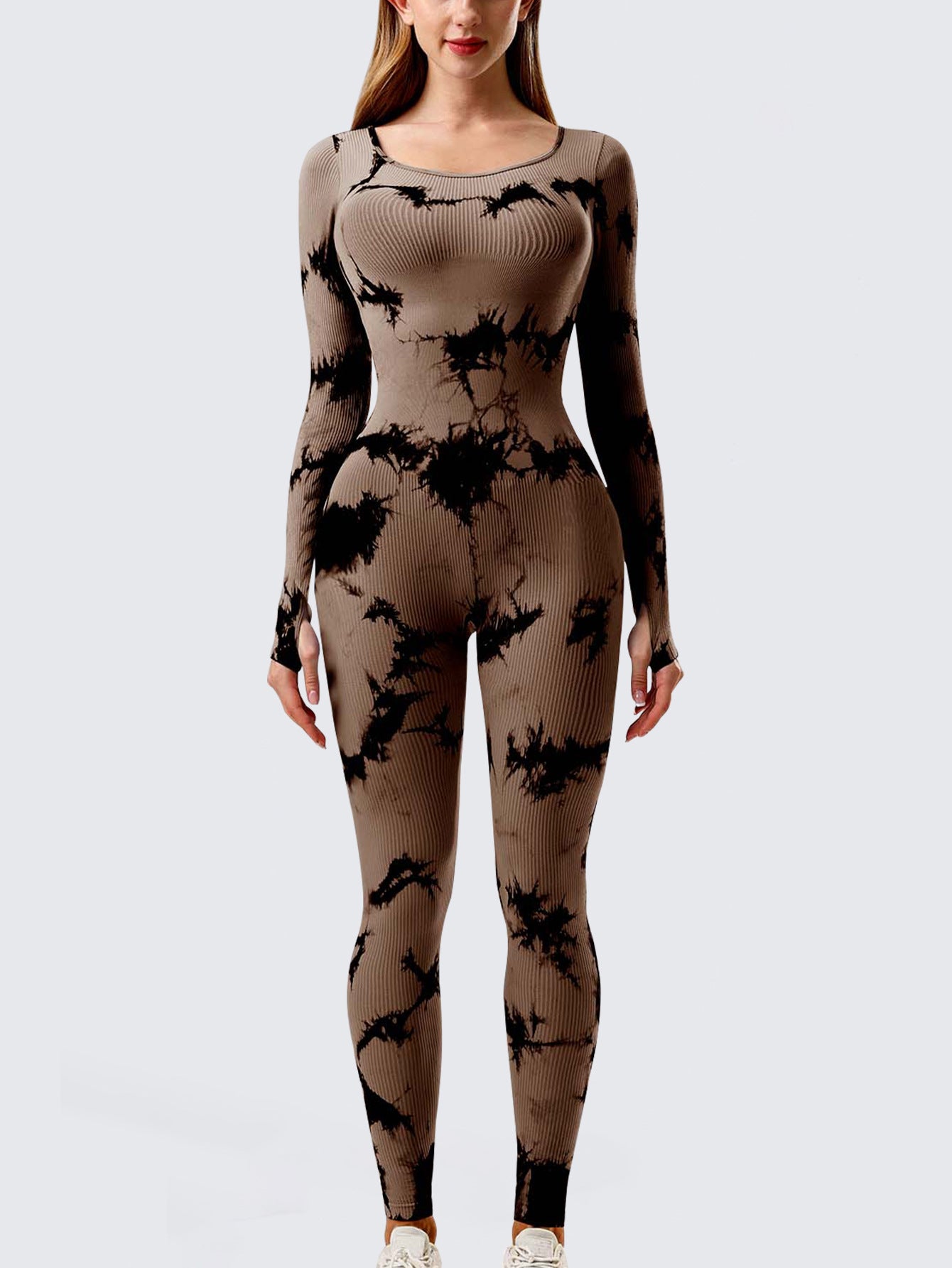 Sports Workout Clothes Slim Thread Long Sleeve Tights