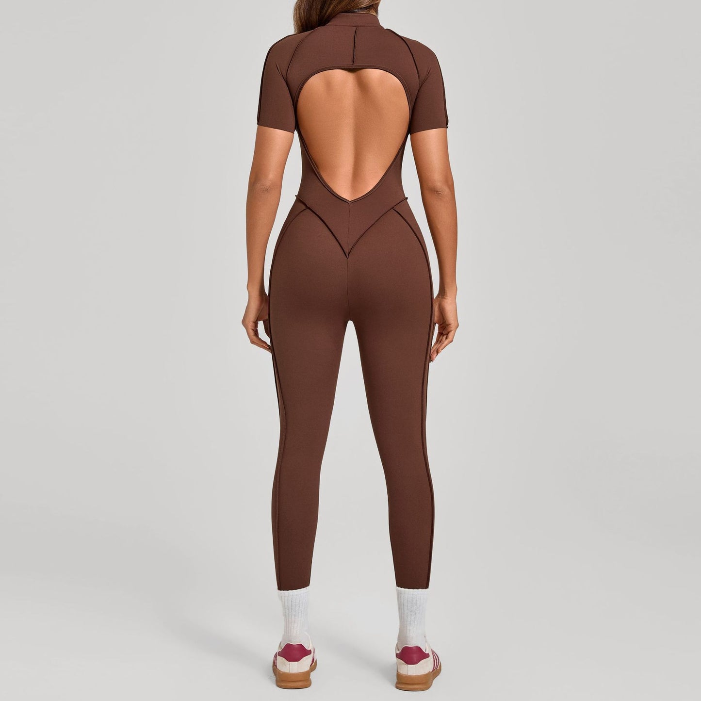 Womens Butt Lifting Tummy Tucking Yoga Gym Jumpsuit