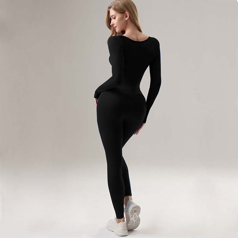 Sports Workout Clothes Slim Thread Long Sleeve Tights