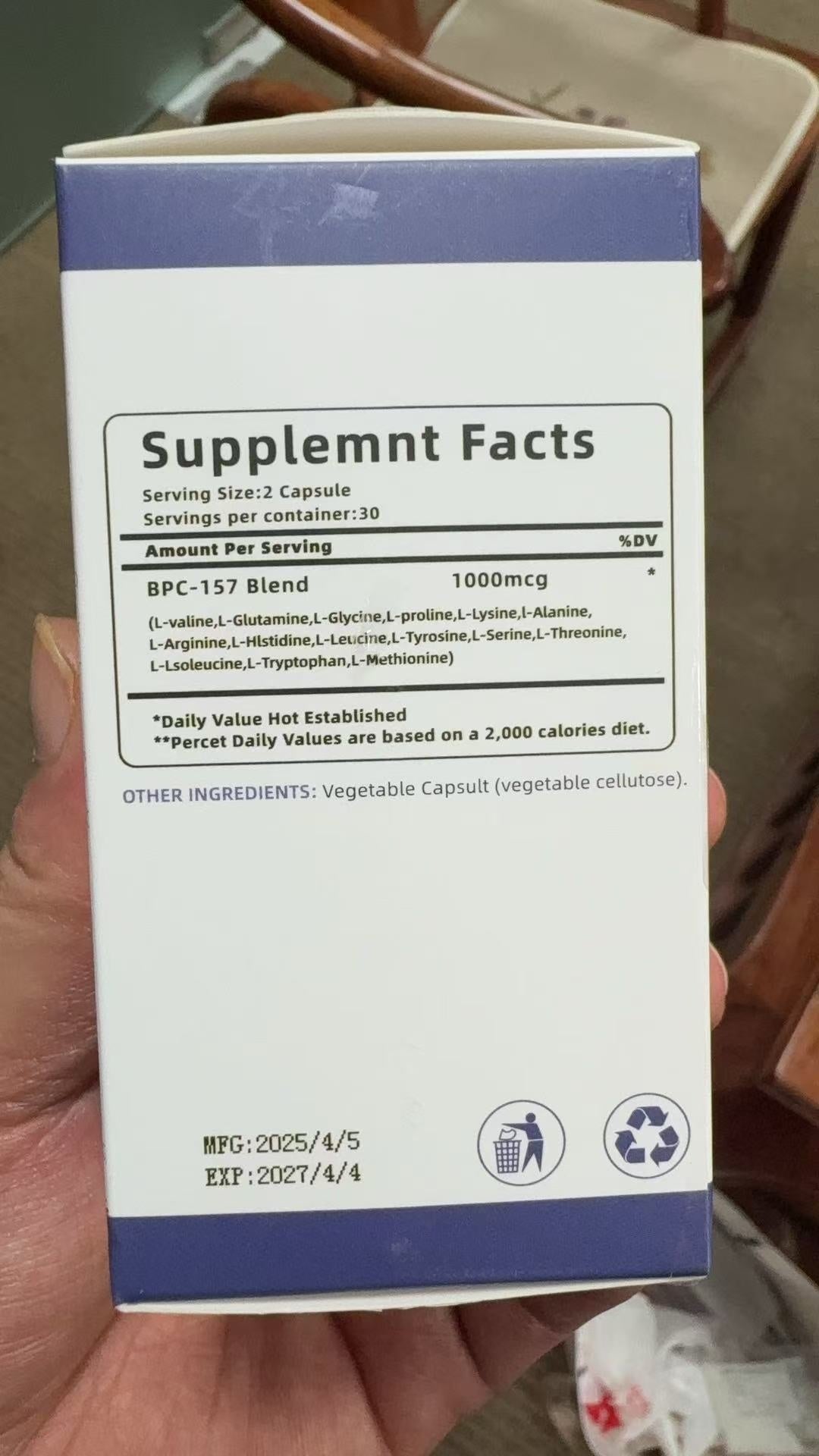 Exercise Recovery Support Muscle BPC-157 Capsules