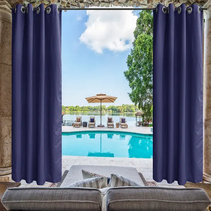 50inch*96inch Luxurious Wool Outdoor Curtain With A Sound-absorbing Ring Design Offer A Tranquil And Comfortable Lifestyle, Combining Style And Functionality.