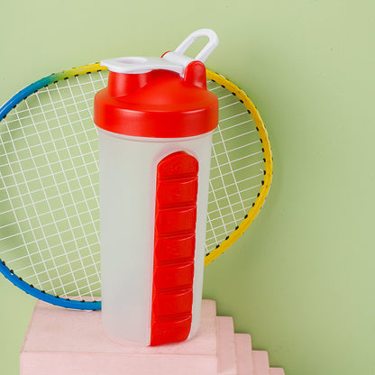Seven-day Pill Box Water Pill Box Two-in-one Gym Sports Shake Cup