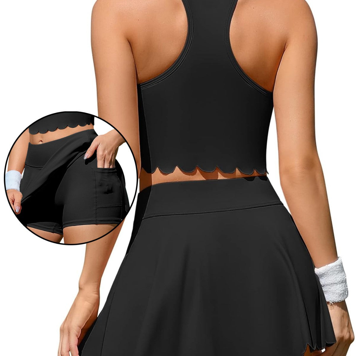 Women's Workout Slimming Tennis Skirt Outfit