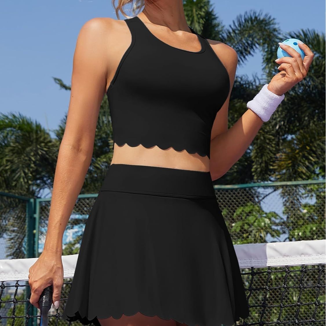Women's Workout Slimming Tennis Skirt Outfit