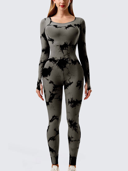 Sports Workout Clothes Slim Thread Long Sleeve Tights