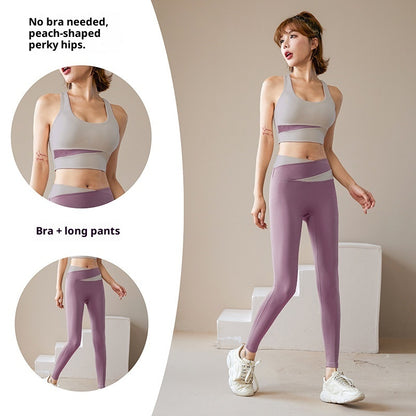 Women's Jacket Trousers Bra Yoga Workout Clothes