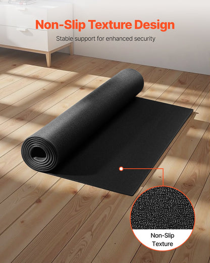 Treadmill Mat For Carpet Floor, 1/4" Thick, 30" X 72" Exercise Equipment Mat For Treadmills, Stationary & Recumbent Bikes, High Density PVC Floor Protector, Waterproof And Non-slip For Home Gym