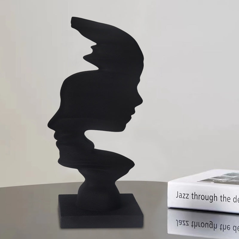 Abstract Human Head Living Room TV Cabinet Foyer Home Decor Decorative Craft