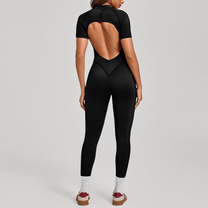 Womens Butt Lifting Tummy Tucking Yoga Gym Jumpsuit