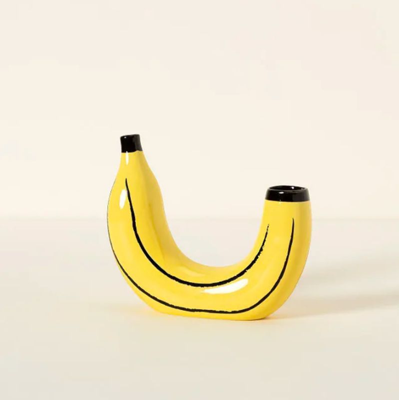 Simple Banana Vase Flower Arrangement Creativity Home Decor
