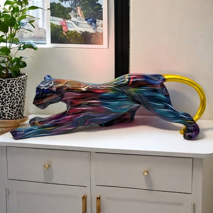 Modern Minimalist Simulated Leopard Figurine Home Decor Gift Box