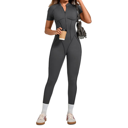 Womens Butt Lifting Tummy Tucking Yoga Gym Jumpsuit