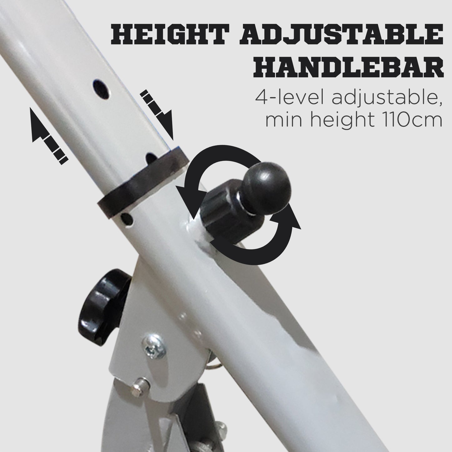 Stepper W/ Handle Hand Grip Workout Fitness Machine For Fitness Aerobic Exercise Home Gym Grey